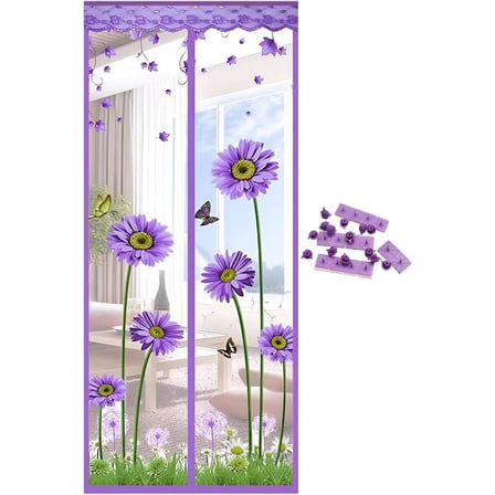 35 * 83 In Door mesh Screen with Magnet, Fly Hanging Temporary Magic Patio mesh Magnetic Screen Door mesh Front Door, Back French Mosquito Bug Door Screen net Cover Curtain Doorway