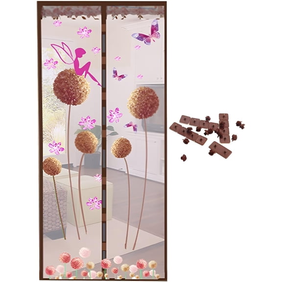 35 * 83 In Door mesh Screen with Magnet, Fly Hanging Temporary Magic Patio mesh Magnetic Screen Door mesh Front Door, Back French Mosquito Bug Door Screen net Cover Curtain Doorway
