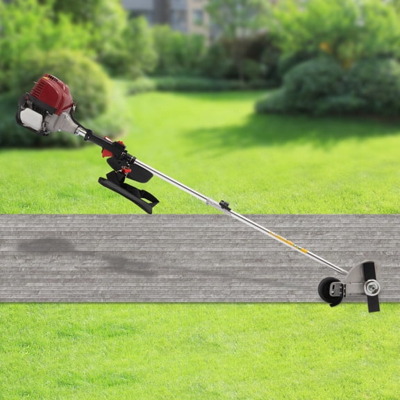 35.88 CC 4-Stroke Gas Power String Trimmer Lawn Trimmer Grass Cutter Weed Edger Red Silver
