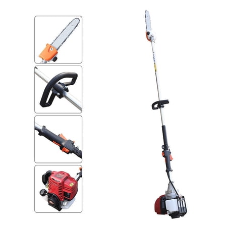 35.8cc 4-Stroke Gas-Powered Pole Saw Chainsaw Tree Trimmer W/ Pole 1.5M