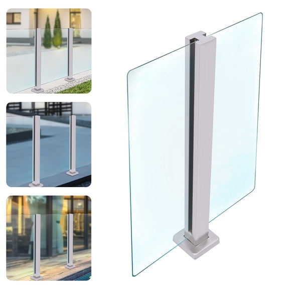 35.8in 304 Stainless Steel Balustrade Middle Post Indoor & Outdoor Guardrails Glass Stair Railing Post System for Balustrade Balcony Deck Stairs