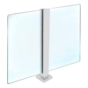 35.8in Glass Railing Post, 304 Stainless Steel Glass Balustrade Post Square Pipe Railing Column w/Spigot Slots,Glass Guardrail Post for Decks, Steps, Cannot Add HandrailMid Post