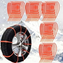 35.8in Universal Anti-Skid Snow Tire Chains, Emergency Traction Cables for Cars Suvs Trucks, Reusable Winter,Universal Tire Chain Anti Skid Wheel Belts, Nylon Straps Zip Ties