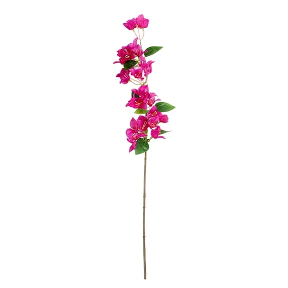 35" Artificial Silk Bougainvillea Vines, UV Resistant Flowers, Long Stem Bougainvillea for Hanging Planter, Outdoor Wedding Porch Home Party Garden DIY Decor, Hot Pink