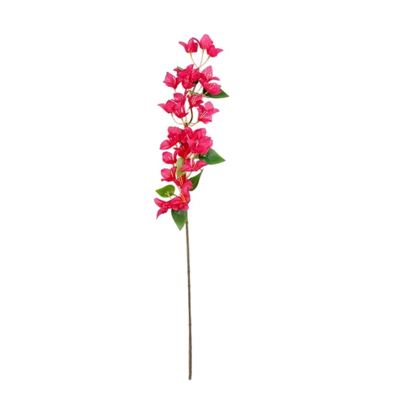 35" Artificial Silk Bougainvillea Vines, UV Resistant Flowers, Long Stem Bougainvillea for Hanging Planter, Outdoor Wedding Porch Home Party Garden DIY Decor, Watermelon Red