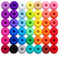 Raimbow Coloue Thread 35 Balls Mercerized Cotton Crochet Thread, Size 5 Rainbow Colors ...
