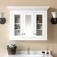 thumbnail image 1 of 35" Bathroom Medicine Cabinet with Mirror | 2-in-1 Design for Storage & Reflection in Bathroom | Solid Wood + MDF Construction | Solves Small Bathroom Storage Issue, 1 of 5