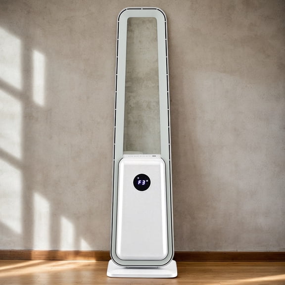 35" Bladeless Fan, 110V, Air Purification, Remote & LED Display