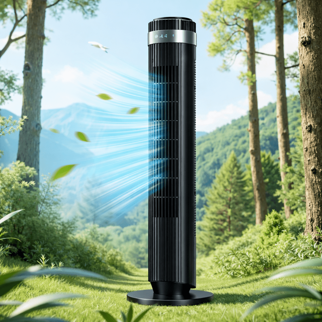 35" Bladeless Tower Fan - Ultra-Quiet 28dB for Bedroom Sleep 25 ft/s High Velocity Cooling w/ Remote 64° Wide Oscillation, 12H Timer, 5 Speeds, 4 Modes LED Display Standing Floor Fan - Black