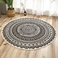 thumbnail image 1 of 35" Boho Rug Mandala Bedroom Circle Rug National Wind with Fringe Printed Soft Round Carpet for Home Living Room Coffee Table Cotton Door Mat, 1 of 8
