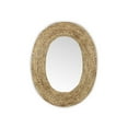 thumbnail image 1 of 35" Brown Rope Accent Oval Shaped Wall Mirror, 1 of 6