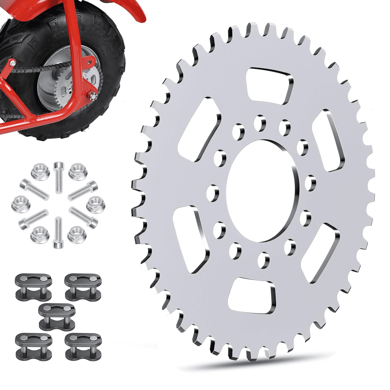 Ran&Rode Drive Chain For Coleman CT100U CC100X RT100 98cc 100cc 3HP Mini Bike Part Mbx10 Mbx11 2 8hp 97cc Doodlebug Db30 Baja Racer Mini Bike Parts 35 Ch