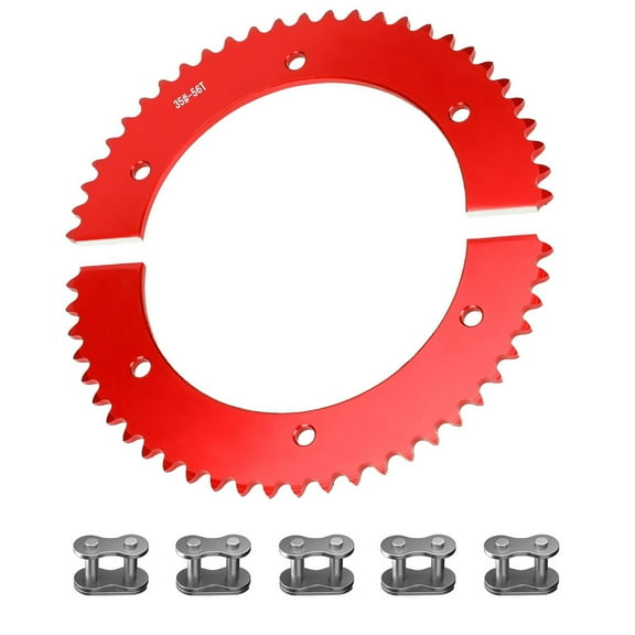 #35 Chain Split Sprocket 56 Tooth Suitable for Predator 196cc 212cc 97cc Coleman CT100U CT200U BT200X Baja Trailmaster MB200 Doodlebug Motovox Mini Bike Go Kart Cart Powersports Parts