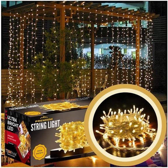 35 Ft LED Pixel String Light | Warm White Copper Wire Lights, White Color | Lights With 360 Illumination | Decorative Serial Lights For Home, Diwali, Christmas | Perfect For All Occasions