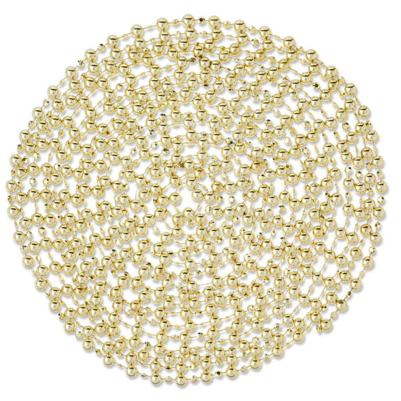Plastic Bead Christmas Garland, Gold, 35', by Holiday Time