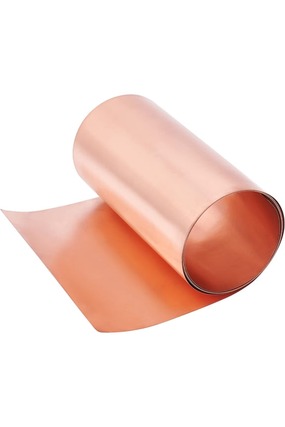 35 Gauge Copper Roll High Purity Pure Copper Weather Proof Brass Sheet Copper Foil Light Salmon Color Copper Sheets Mixed Color 39x4 Inch DIY