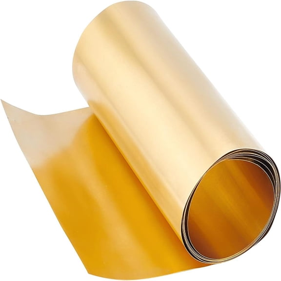 35 Gauge Copper Roll Weather Proof Brass Sheet Copper Foil Gold Color Copper Sheets - 39x3.94Inch