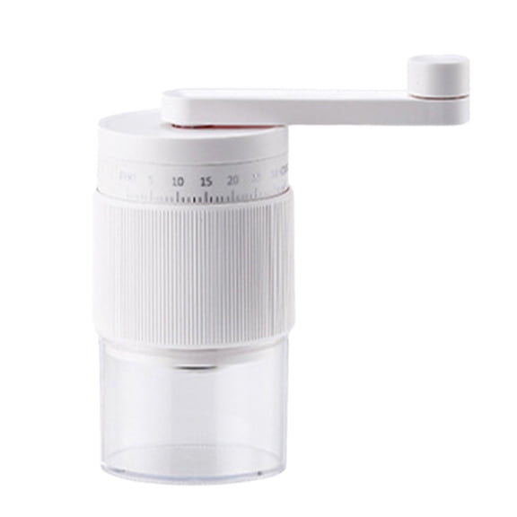 35-Gears Manual Coffee Grinder with Adjustable Ceramic Burr,Transparent Bean Container for Home Brewing