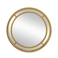 thumbnail image 1 of HomeRoots 485077 35 in. Gold Geo Dot Round Double Frame Accent Mirror, 1 of 1