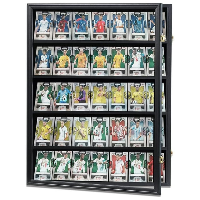 35 Graded Sports Card Display Case Baseball Card Display Frame with
