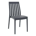 thumbnail image 1 of Luxury Commercial Living 35" Gray High Back Stackable Outdoor Patio Dining Chair, 1 of 7
