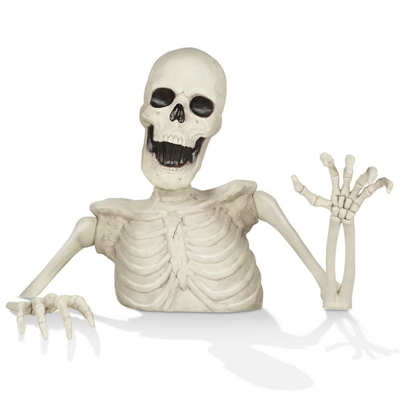 35"  Groundbreaking Skeleton  - Creepy Exterior Halloween Yard Decorations