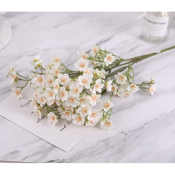 35 Head Babysbreath Artificial Flower Handmade Bouquet Plastic Fake Plant Gypsophila Floral Arrangement Wedding Home Table Decor