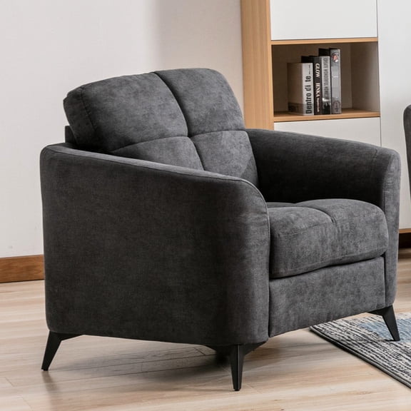 35" Height - Gray Woven Chair - Foyer - Visible Presence