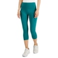 thumbnail image 1 of $35 Id Ideology Compression High-Rise Side-Pocket Cropped Leggings Green Size XS, 1 of 3