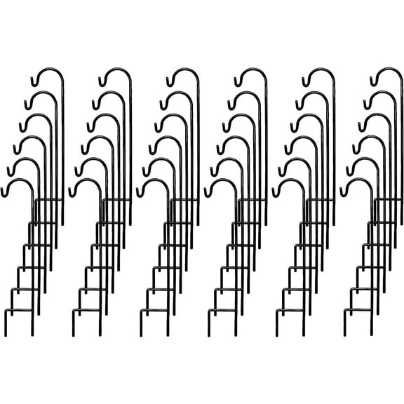 35 Inch (36 Per Pack), Black, Made of Premium Metal for Hanging Solar Lights, Bird Feeders, Mason Jars, Christmas Lights, Lanterns, Garden Stakes and Wedding Décor.