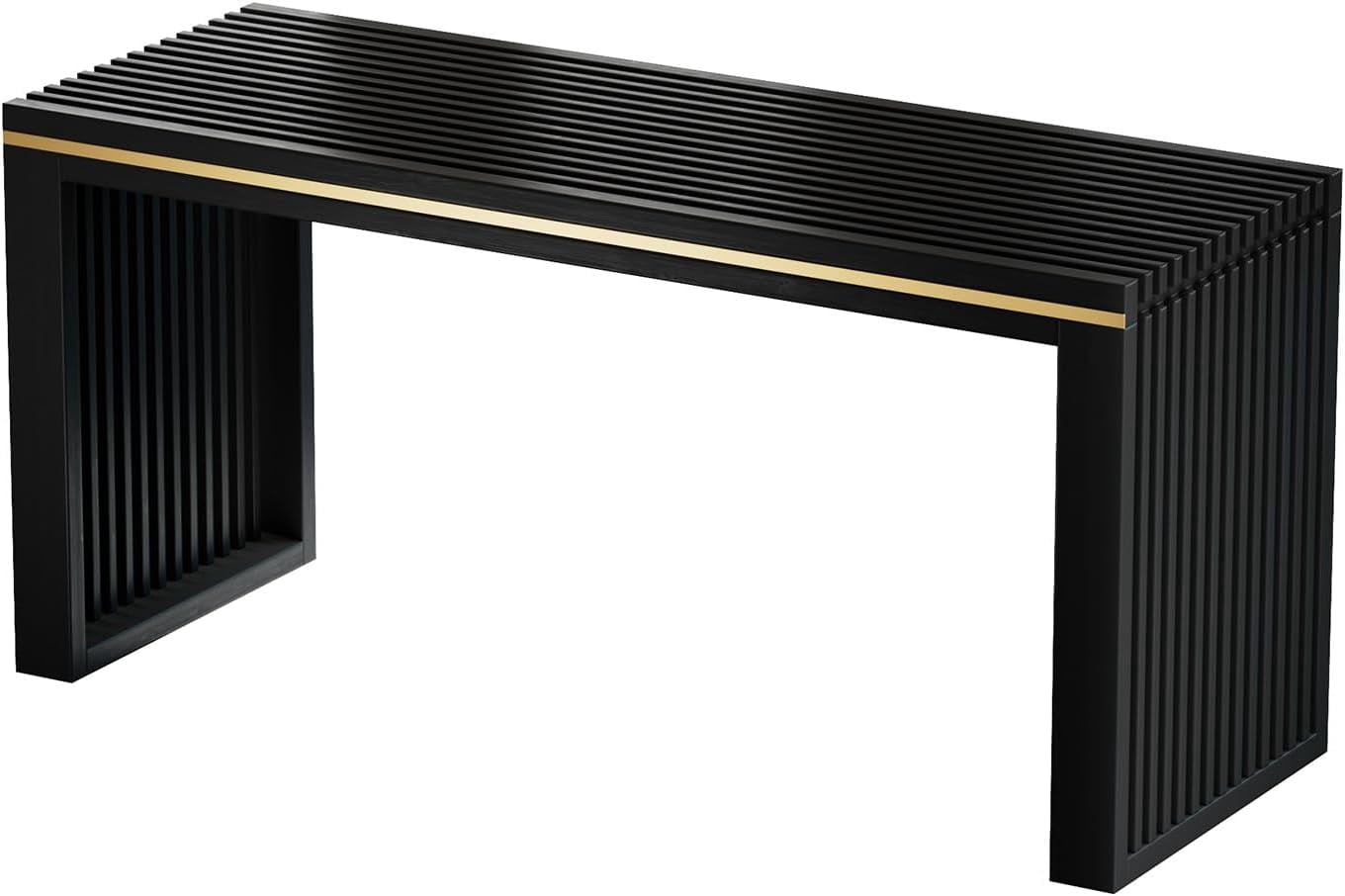 35-Inch Bamboo Dining Bench, Indoor Long Bench for Living Room, Hallway ...