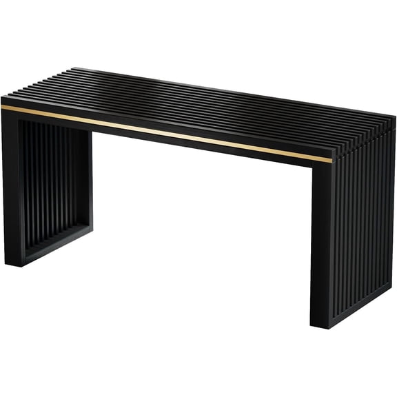 35-Inch Bamboo Dining Bench, Indoor Long Bench for Living Room, Hallway, or Bedroom, Outdoor Use