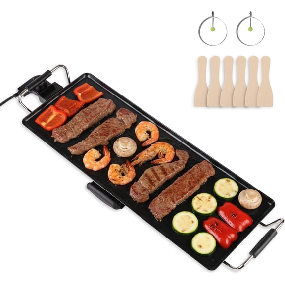 35-Inch Griddle & Teppanyaki Grill, 1400W Large Non- Surface, Intelligent Temperature Control, Easy to Clean. Indoor/Outdoor Use for Pancakes, BBQ, Camping & Gatherings