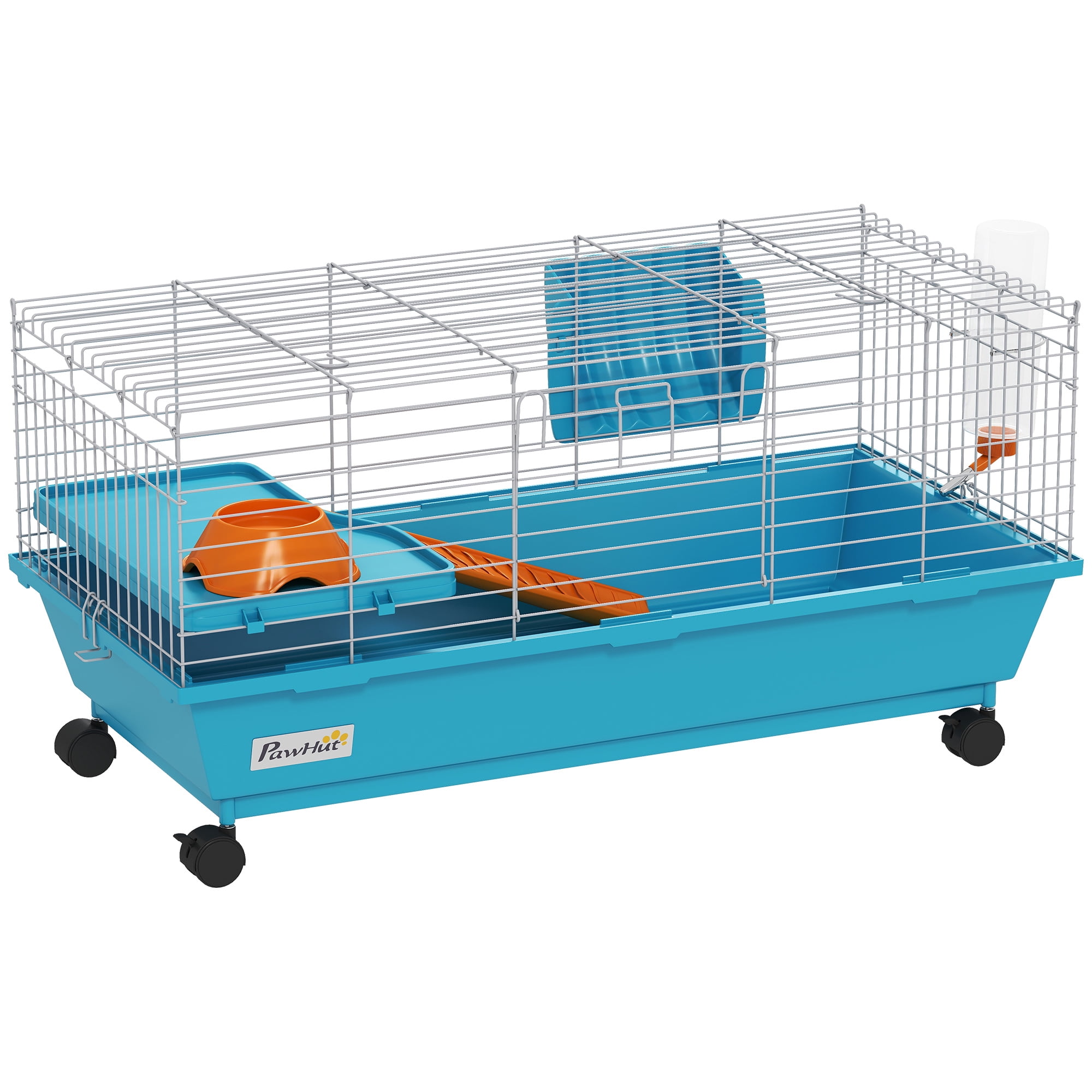 35 L Small Animal Cage Rolling Bunny Cage Guinea Pig Cage With Wheels 35-l-small-animal-cage-rolling-bunny-cage-guinea-pig-cage-with-wheels