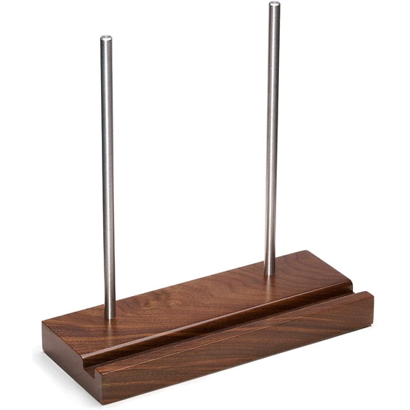 35 LP Vinyl Record Storage Holder, Solid Walnut Wood Record Holder for Albums, Now Playing Record Props for Record Storage, Vinyl Record Holder Rack, Vinyl Storage & Vinyl Stand