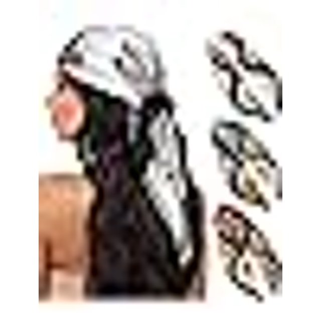 35” Large Square Satin Head Scarf 3Pcs Satin Hair Scarves Silk