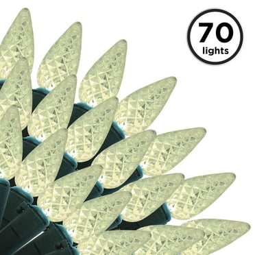Brite Star 35 Lt Faceted C6 LED Lights, Warm White (Set of 2)