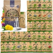 35 Medicinal & Tea Herb Seeds Variety Pack for Indoor Outdoors 16,335+ Non-GMO Heirloom Garden Seeds