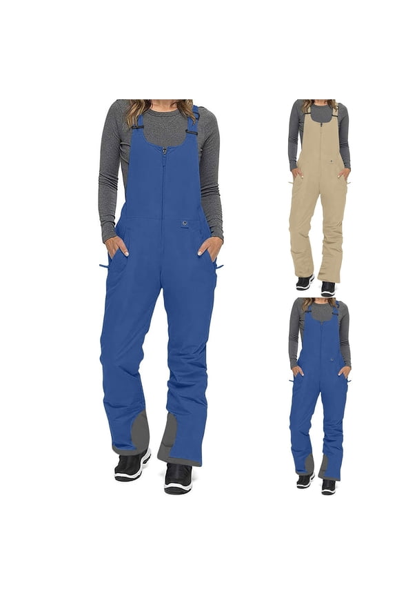 Mens Ski Jacket and Pants Set Ski Suit Snowboard Bibs Snowsuit Women's Snow Ski Overalls Windproof Insulated Romper Athletic Snowpants Blue XXL