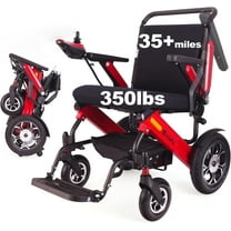 Mujocooker 35  Miles  Electric Travel Wheelchair, Electric Wheelchair Foldable for Adult