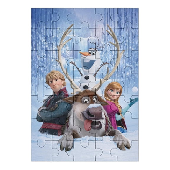 35 PCS Jigsaw Puzzle Frozen Cartoon Wooden Puzzle Challenging Game Fun Artwork For Family Friends Gifts