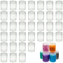 35-Pack 1.2 oz Clear Plastic Jars with Lids for Beads, Beauty Products - Small Empty Containers for Slime Supplies and Ingredients