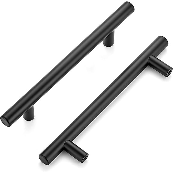 35 Pack | 7.38'' Cabinet Pulls Matte Black Stainless Steel Kitchen Drawer Pulls Cupboard Pulls Cabinet Handles 7.38Length with 5 Hole Center