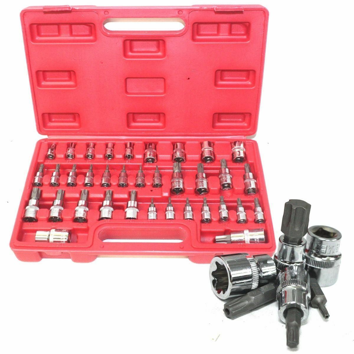 External Star Bit 35 Pc External Star E-Socket Bits Female Male E-Torx Tamper proof ...