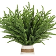 35 Pcs Christmas Real Touch Norfolk Stems, 13Inch Artificial Pine Branches Faux Evergreen Pine Sprigs Fake Foliage Greenery Picks for Christmas Wreath Making DIY Crafts Home Decoration