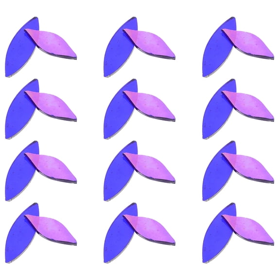 35 Pcs Leaf Mosaic Crafts Accessories Stained Glass Supplies Tiles for DIY Ceramic Student