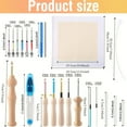 thumbnail image 1 of 35 Pcs Punch Needle Kit, Punch Needle Tool Set with Wooden Handle, Big Eye Needles, Replacement Hooks, Punch Needle Embroidery Kit Accessories - Ideal Gifts for Adults Beginners, DIY Craft Projects, 1 of 7