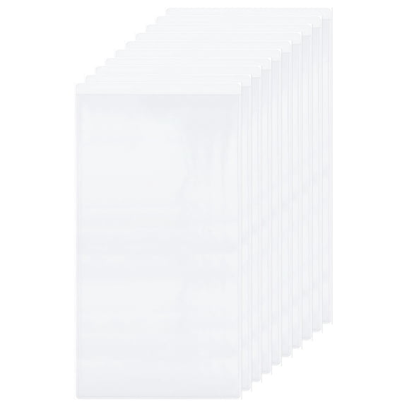 35 Pcs Self Adhesive Index Card Pockets with Top Open 4.3" x 7.1" Plastic Labels Holders Card Holder  Transparent