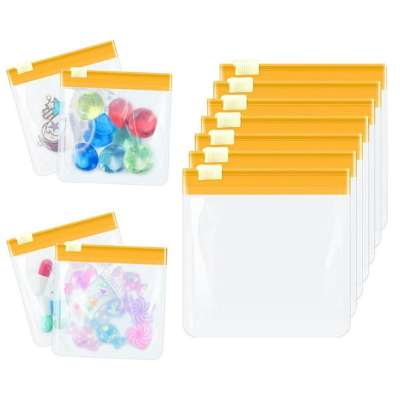 35 Pcs Zippered Pill Pouches Organizer Plastic Bags, Reusable Translucent Medicine Organizer Sealing with Slide Lock Writable Label, Plastic Self Sealing Travel Medicine Organizer By LEARNEVER