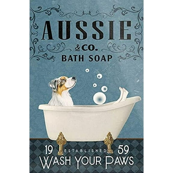 35 Piece Jigsaw Puzzle For Adults And Families - Australian Shepherd Dog Bath Soap Wooden Jigsaw Puzzle - Family Fun & Leisure Beginner Jigsaw Puzzle Toys For Adults Stress Relief